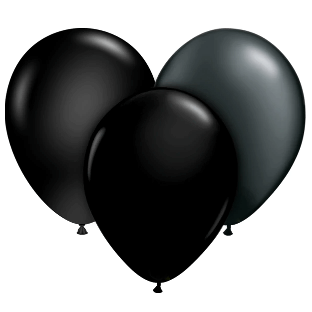 Qualatex latex balloon in black color.