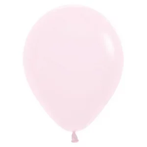 PASTEL MATTE PINK latex balloons in different sizes.