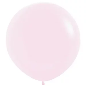BETALLATEX PASTEL MATTE PINK latex balloons in different sizes arranged in a balloon bouquet.