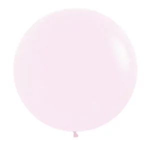 BETALLATEX PASTEL MATTE PINK latex balloons in different sizes arranged in a balloon arch