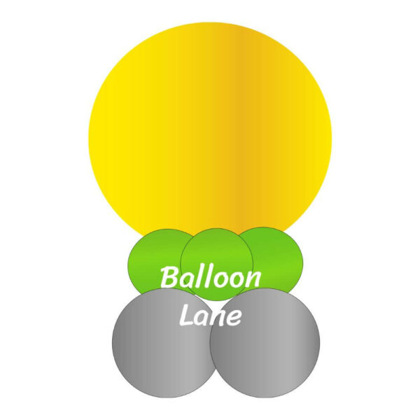Round Base Centerpiece balloons Balloons Lane Balloon delivery Brooklyn in use colors Yellow Green and Grey Centerpiece Balloons for Party Balloons