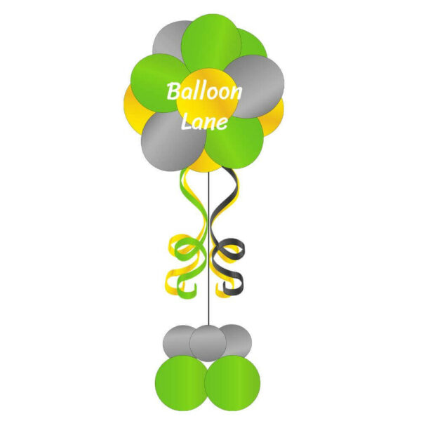 Topiary Balloons ( Bouquets ) Balloons Lane Balloon delivery NYC in use colors Yellow Green and Grey balloon Topiary Balloons for Event Balloons ​Topiary Balloons For Event Balloons
