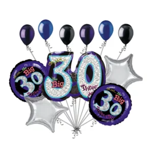 Ohno the big 30 three oh Balloons Balloons Lane Balloon delivery NJ delivery using Color Green Skyblue Yellow White Orange Brown Red Purple Column for the Event Party
