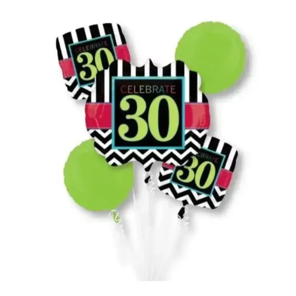Number Balloons With Number 30 celebrate on Balloons Balloons Lane Balloon delivery NJ delivery using Color Green Skyblue Yellow White Orange Brown Red Purple Column for the Occasion Party