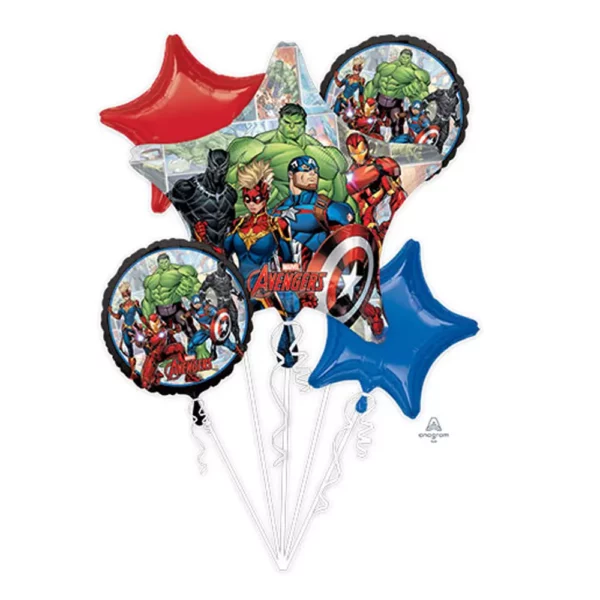 Characters Balloons With Avengers Balloons Lane Lane Balloon delivery Manhattan delivery using Color Green Skyblue Yellow White Orange Brown Red Purple Arch for the one-year-old birthday Party
