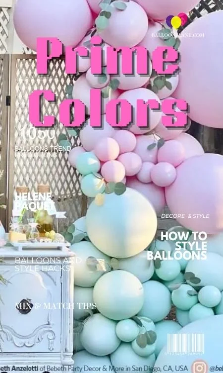 Explore our chic balloons in prime colors - pastel pink and Caribbean blue, offered in a range of sizes