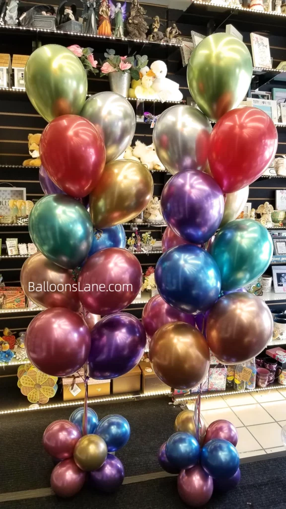 Colorful Marblez Balloon Column for Party Delivery at Balloons Lane Soho