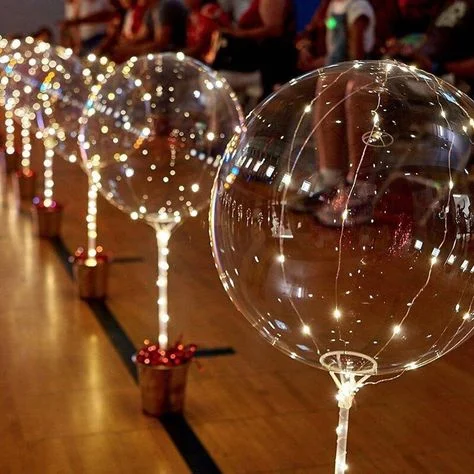 LED bubble balloon stands to celebrate birthday, engagement, movie night, or birthday in New York City