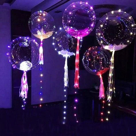 LED bubble balloons for engagement celebrations and prom night in Brooklyn
