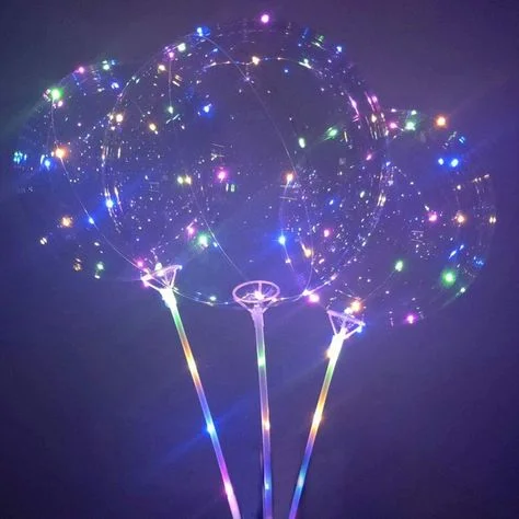 LED bubble balloon stand to celebrate birthday, engagement, movie night, or birthday in New York City