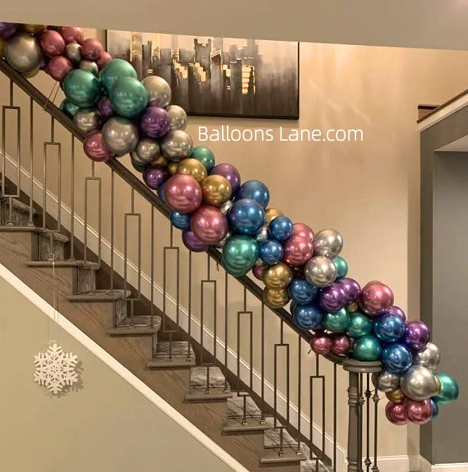 Colorful Marblez Balloon Arch for Party Delivery in Balloons Lane Soho